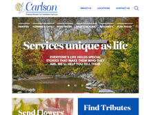 Tablet Screenshot of carlsonfuneralhomes.com